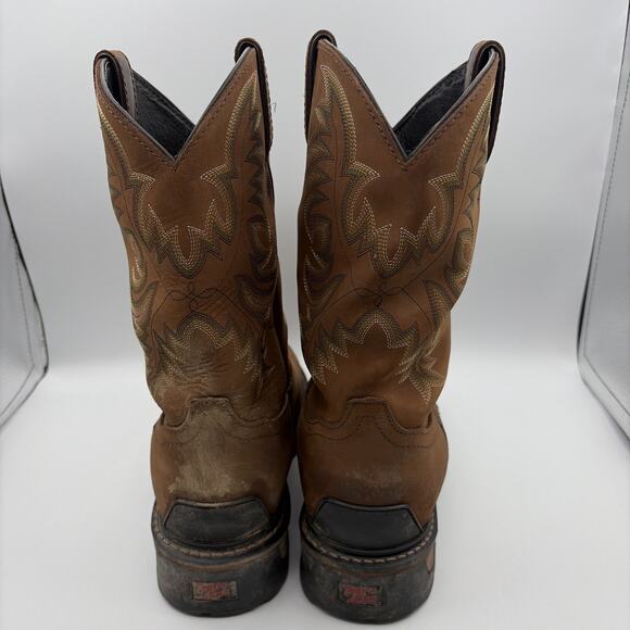Tony Lama Harlington TLX Boots Mens Size 10.5 EE Tan Brown Pull On Work main image 8